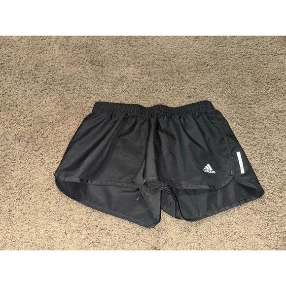 Women's Adidas running aeroready gray three striped shorts 3" lined Size small S - Picture 1 of 9